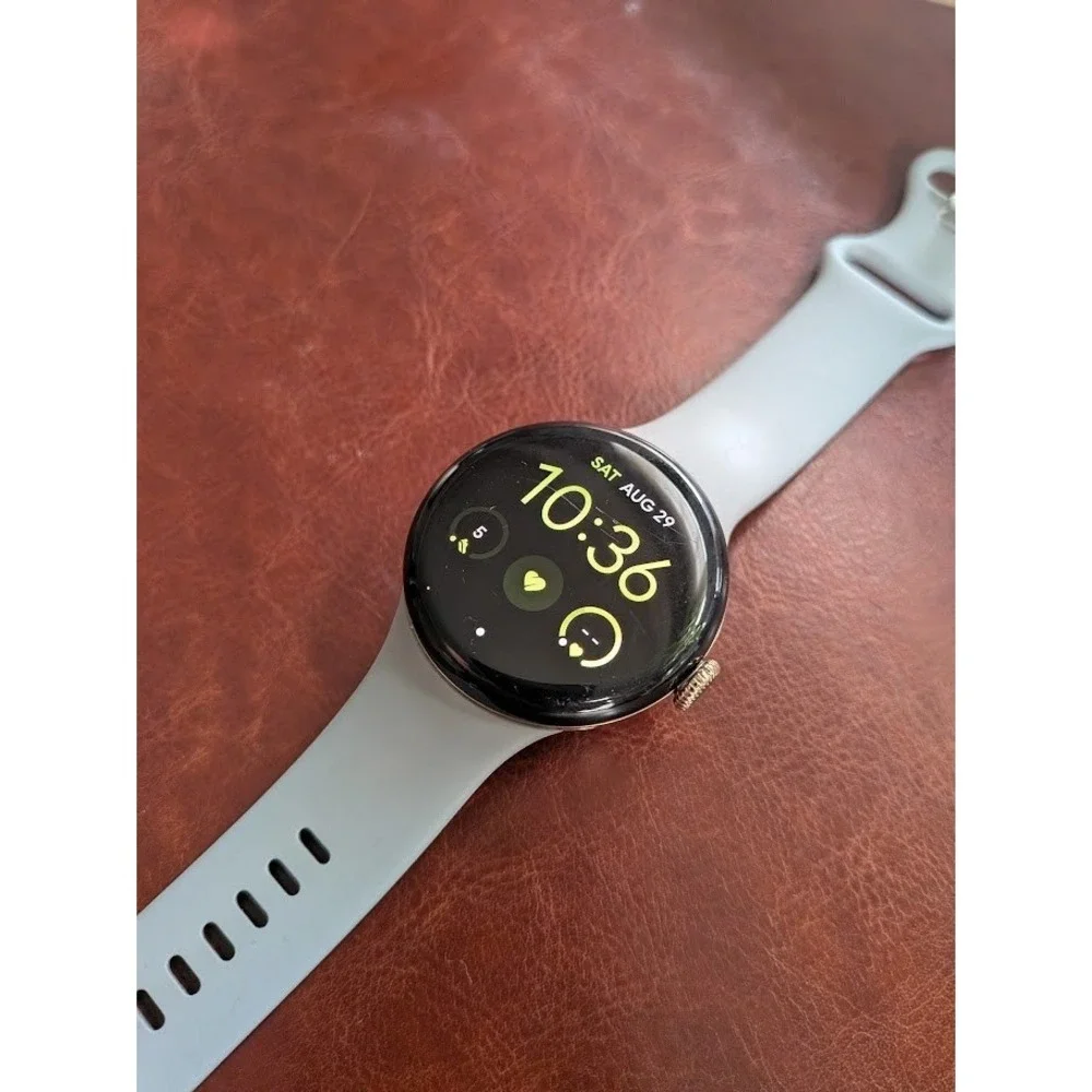 Google Pixel 3 Watch 41mm Champagne Gold Stainless Steel Case with Hazel Band